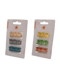 PINZETTE CAPELLI SMALL COLORATE 9 PZ (12 Pz)