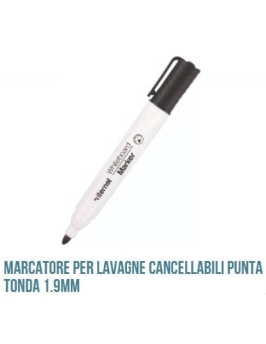 MARCATORE LAVAGNE P.TONDA NERO (12 Pz)