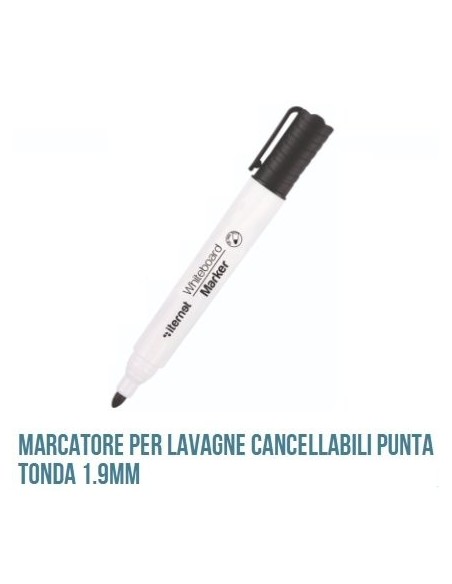 MARCATORE LAVAGNE P.TONDA NERO (12 Pz)