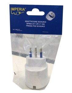 IMPERIA ADATTATORE SCHUKO BIANCO 10 A BS