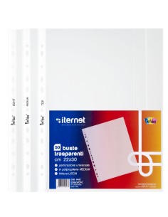 BUSTE PLAST. P/LISTINO Lisce 90micron (50 Pz)