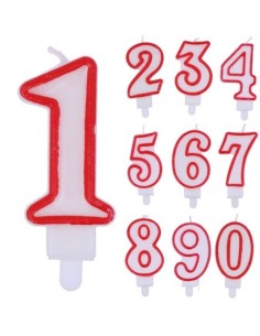 CANDELE A POIS ROSSE N. 6 (12 Pz)