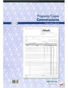 BLOCCO COPIA COMMISSIONE 50x2 A4 copie 297x225 (10 Pz)