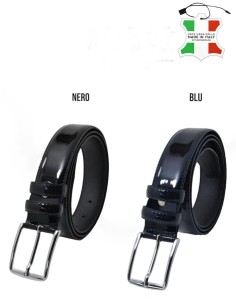 CINTURA CONTE MASSIMO VERNICE BLEU