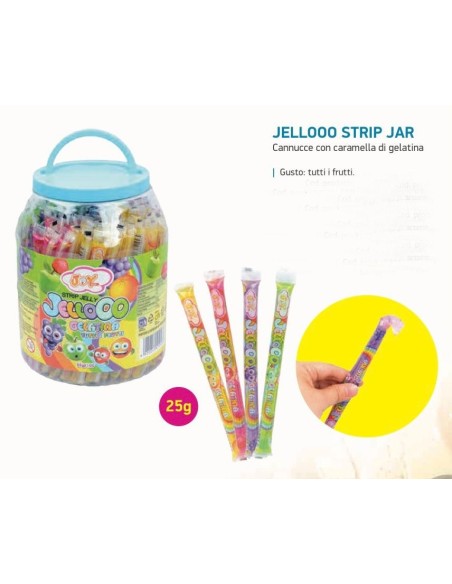 JELLOOO STREEP JAR 25 gr (100 Pz)