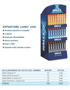 HALLS 32gr EXPO MIX 144 Pz