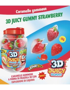 3D JUICY GUMMY STRAWBWRRY 18 gr (60 Pz)
