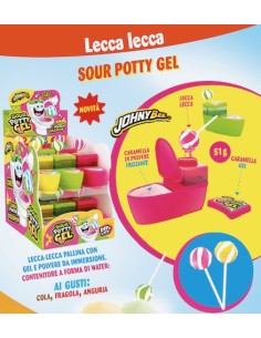 SOUR POTTY GEL LOLLI POP 51gr (12 Pz)