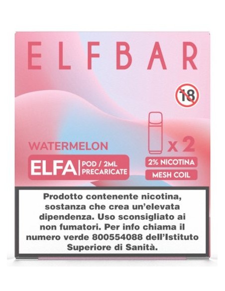ELFBAR ELFA PREFILLED 2 Refill POD WATERMELON 20 ml cod.prod. PL