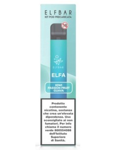ELFBAR ELFA DEVICE AURORA BLUE+POD KIWI PASSION FRUIT GUAVA 20 m