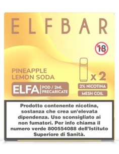 ELFBAR ELFA PREFILLED POD PINEAPPLE LEMON 20ml (2 Refill x 10 Pz