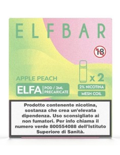 ELFBAR ELFA PREFILLED POD APPLE PEACH 20 ml (2 Refill x 10 Pz) c