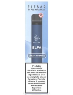 ELFBAR ELFA DEVICE AURORA BLUE+POD CREAM TOBACCO 20 ml