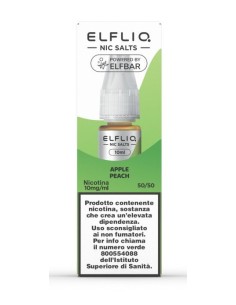 ELFLIQ NIC SALTS-APPLE PEACH -NICOTINA 1% 10 ml (5 Pz) cod.prod.