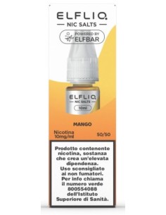 ELFLIQ NIC SALTS-MANGO- NICOTINA 1% 10 ml (5 Pz) cod.prod.PLN011