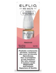 ELFLIQ NIC SALTS-PEACH ICE- NICOTINA 1% 10 ml (5 Pz) cod.prod.PL