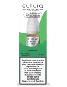 ELFLIQ NIC SALTS-SPEARMINT- NICOTINA 1% 10 ml (5 Pz) cod.prod.PL