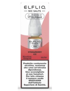 ELFLIQ NIC SALTS-STRAWBERRY ICE- NICOTINA 1% 10 ml (5 Pz) cod.pr