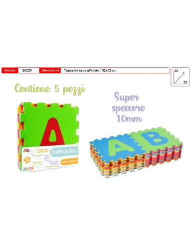 ZERO3 TAPPETINI 5 Pz LETTERE 32cm