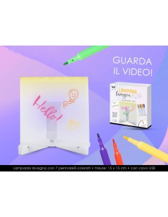 LAMPADA LAVAGNA CON 7 PENNARELLLI