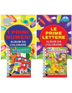 ALBUM DA COLORARE A4 16 pag. LETTERE E NUMERI (24 Pz)