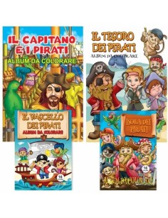ALBUM DA COLORARE A4 16 pag. PIRATI (24 Pz)
