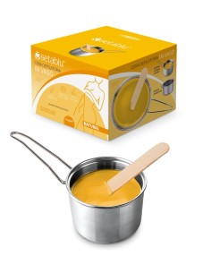 CERA DEPILATORIA IN VASO 110ml NATURAL CON SPATOLA E MANICO INCL