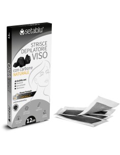 STRISCE DEPILATORIE VISO CARBONE NATURALE 12 Pz