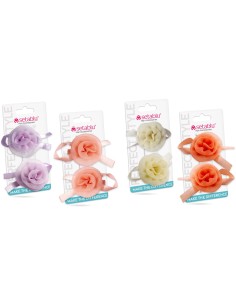 FERMAGLIO CAPELLI FIORE 2 pz VARI COLORI (12 Pz)