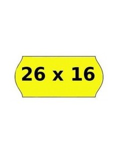ETICHETTE x PREZZATRICI 26x16 GIALLO FLUO (10 Pz)