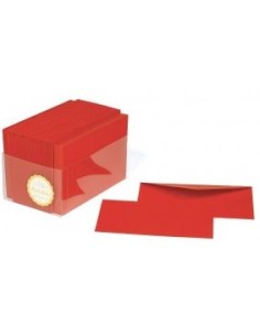 BIGLIETTI E BUSTE F.TO F4 11x7 100-100  ROSSO