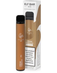 ELFBAR 600 DISPOSABLE POD CREAM TOBACCO 20MG (10 Pz) cod.prod. P