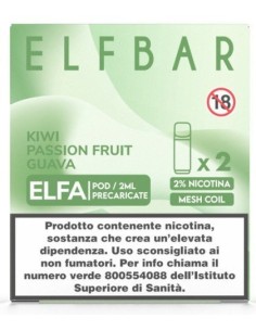 ELFBAR ELFA PREFIL. POD KIWI PASSION FRUIT GUAVA 20ml 2 Refill C