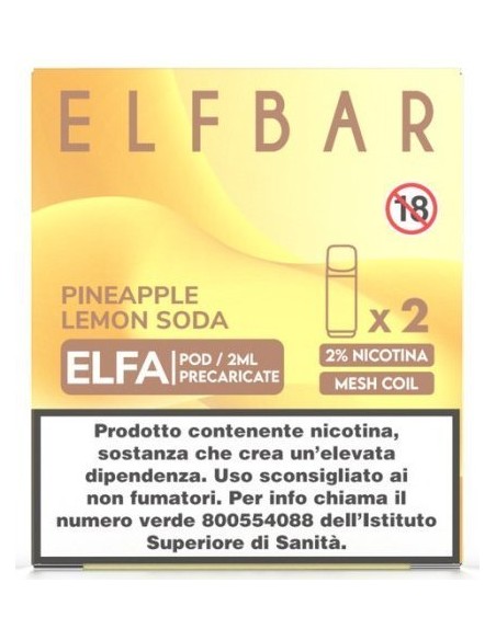 ELFBAR ELFA PREFILLED POD PINEAPPLE LEMON 20ml 2 Refill cod.prod
