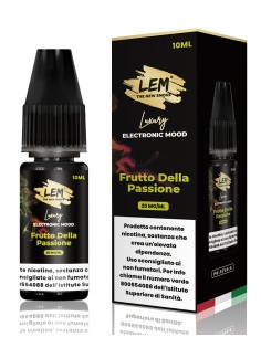 LEM LIQUIDO RICARICA FRUTTO DELLA PASSIONE NICOTINA 2% 10 ml (5