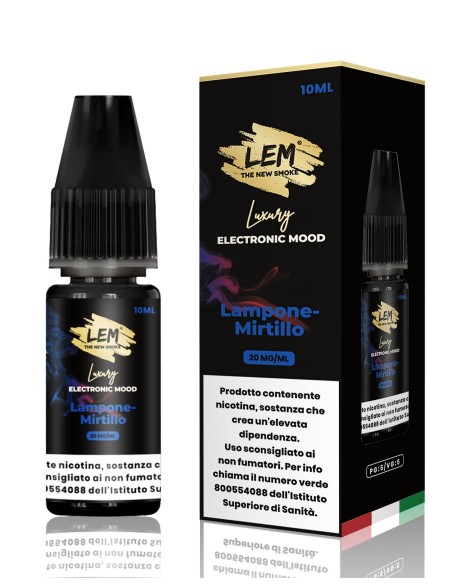 LEM LIQUIDO RICARICA LAMPONE MIRTILLO NICOTINA 2% 10 ml (5 Pz) C