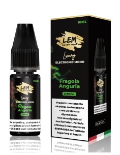 LEM LIQUIDO RICARICA FRAGOLA ANGURIA NICOTINA 2% 10 ml (5 Pz) Co