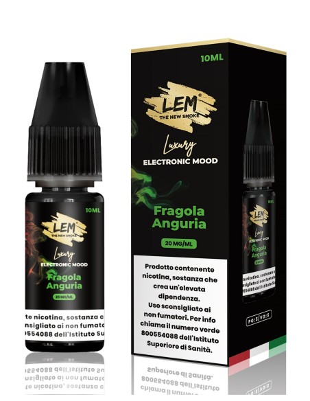 LEM LIQUIDO RICARICA FRAGOLA ANGURIA NICOTINA 2% 10 ml (5 Pz) Co