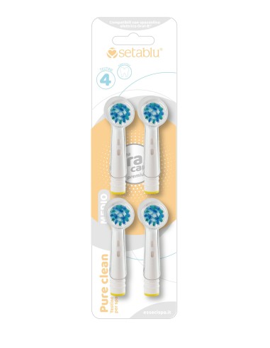 TESTINE SPAZZOLINO ELETTRICO 4 Pz PURE CLEAN