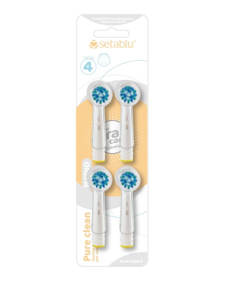 TESTINE SPAZZOLINO ELETTRICO 4 Pz PURE CLEAN