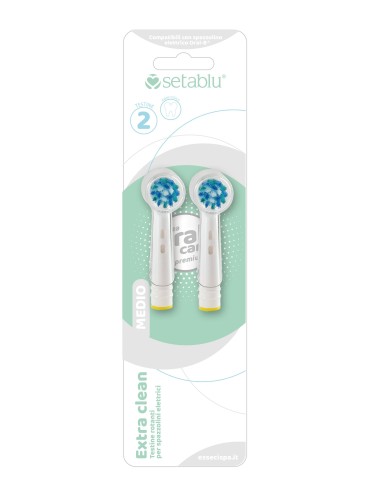 TESTINE SPAZZOLINO ELETTRICO 2 Pz EXTRA CLEAN
