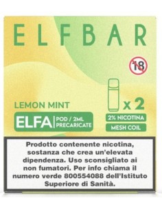 ELFBAR ELFA PREFILLED POD LEMON MINT 20 ml 2 Refill cod.prod. PL