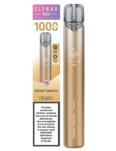 ELFBAR 1000 CREAM TOBACCO 2 ml (10 Pz) Cod.prod. PLN017052