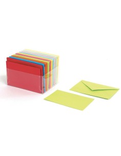 BIGLIETTI E BUSTE F.TO 4  10 COLORI ASS. (100 Pz)