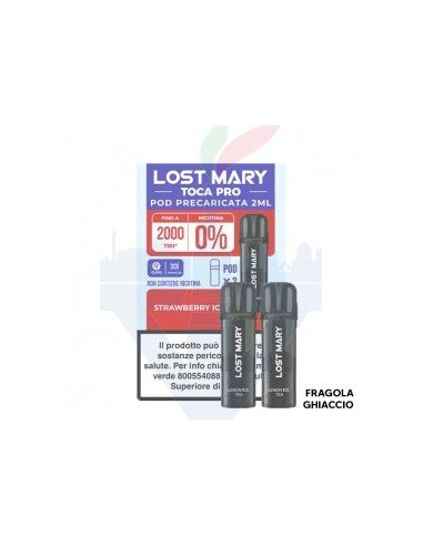 LOST MARY TOCA POD PRO 2 Refill 20ml-STRAWBERRY ICE 10Pz cod.pro