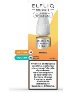 ELFLIQ NIC SALTS-MANGO-NICOTINA 2% 10 ml (5 Pz) cod.prod.PLN0105