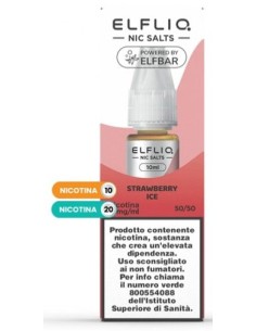 ELFLIQ NIC SALTS-STRAWBERRY ICE-NICOTINA 2% 10 ml (5 Pz) cod.pro