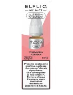 ELFLIQ STRAWBERRY ICE CREMA NICOTINA 2% 10 ml (5 Pz) cod.prod.PL