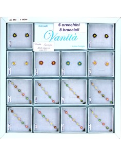 EXPO 6 Orecchini + 8 Bracciali (14 Pz)