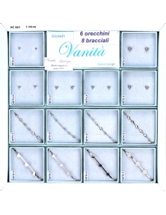 EXPO 6 Orecchini + 8 Bracciali (14 Pz)